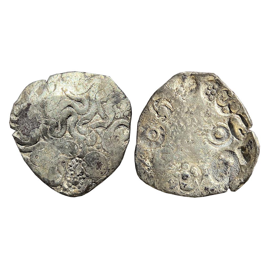 Ancient Whorl coin type of the Northern Upper Ganga region Silver PMC Vimshatika