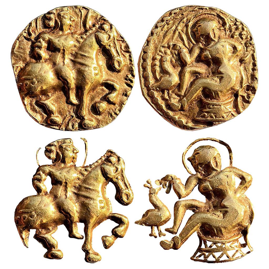 Ancient Guptas Kumara Gupta Horseman type Gold Dinar