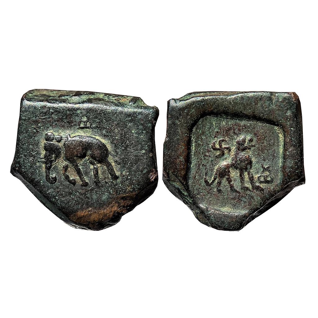 Ancient Taxila Lion-Elephant type Copper Unit