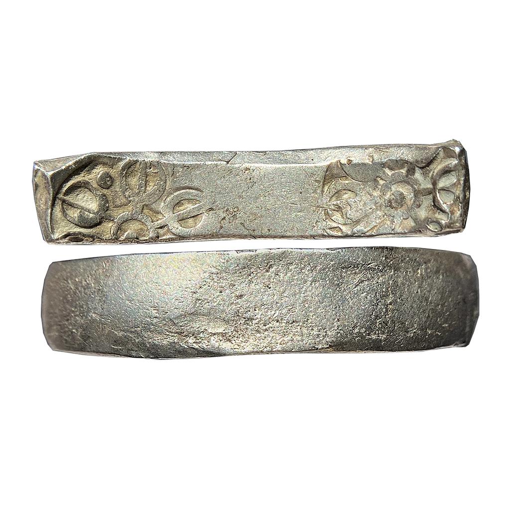 Ancient Punch Marked Coinage Gandhara Mahajanapada Bent Bar Silver 1 Shatamana