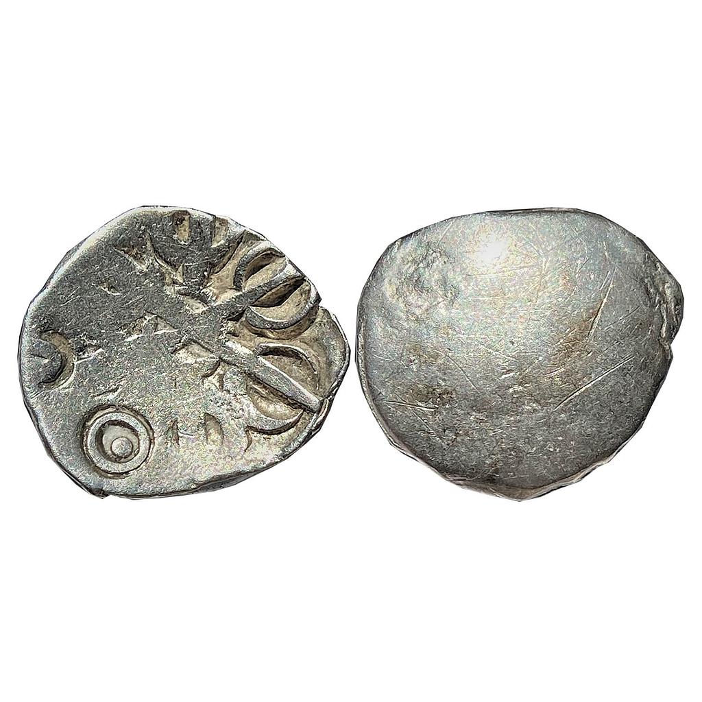 Ancient Punch Marked Coinage Gandhara Mahajanapada Silver 1/8 Shatamana
