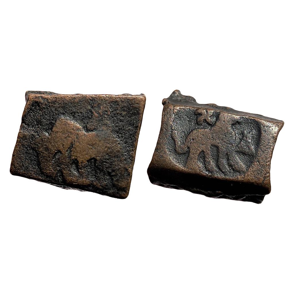 Ancient Post Mauryan Taxila Lion-Elephant type Copper Unit