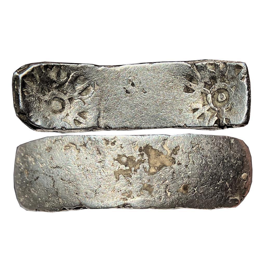 Ancient Punch Marked Coinage Gandhara Mahajanapada Bent Bar Silver 1 Shatamana