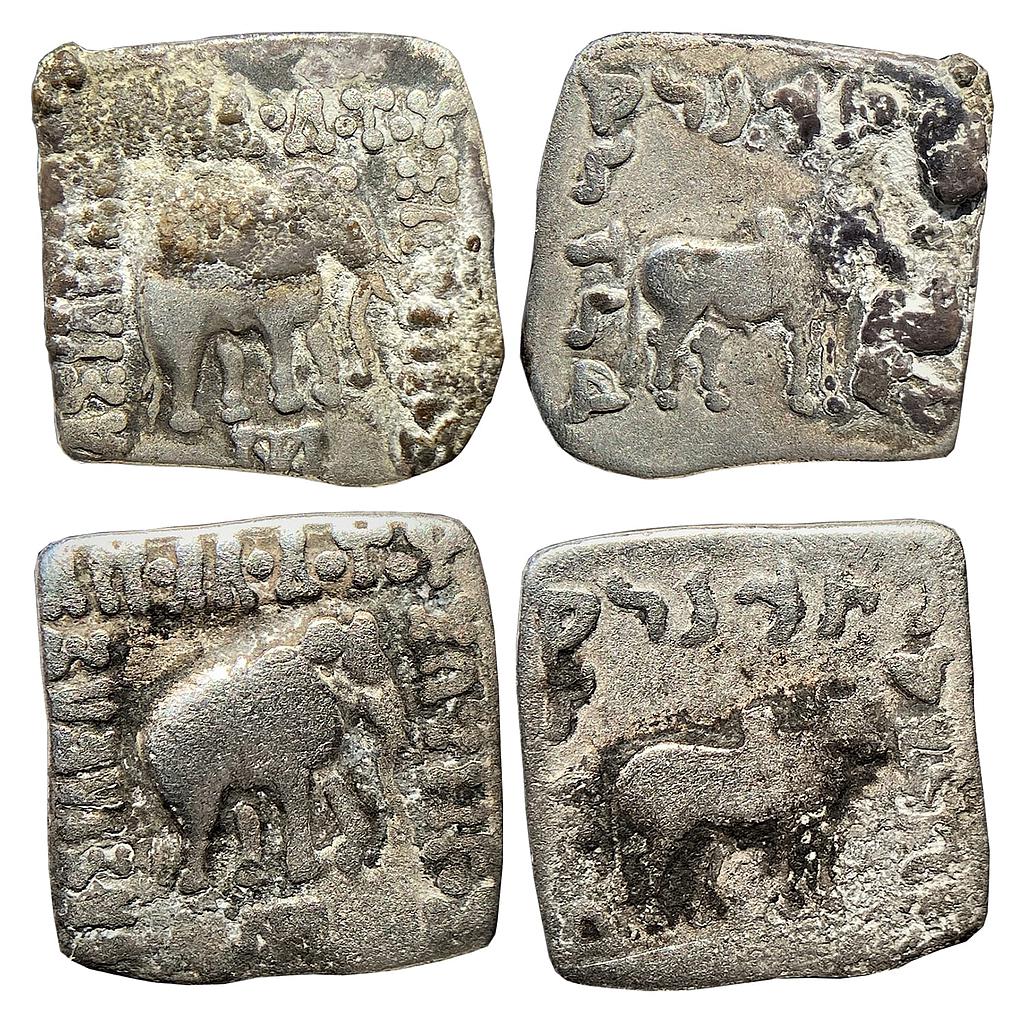 Ancient Indo Greek Apollodotus I set of two coins Silver Drachma