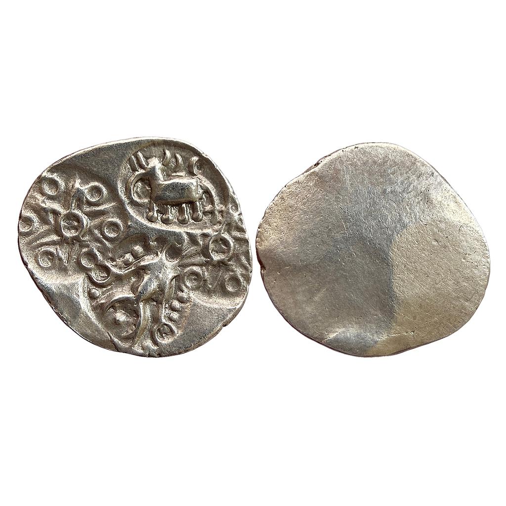 Ancient Punch Marked Coinage from Godavari Valley Vidarbha Region ABBC type Silver 1/2 Karshapana