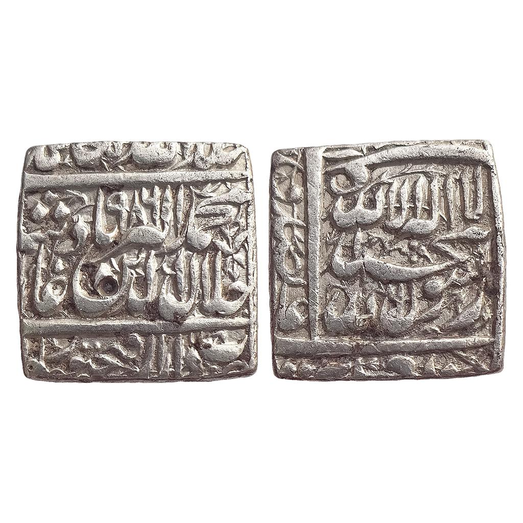 Mughal Akbar Dar-us-Sultanate Fathpur Mint Silver Square Rupee