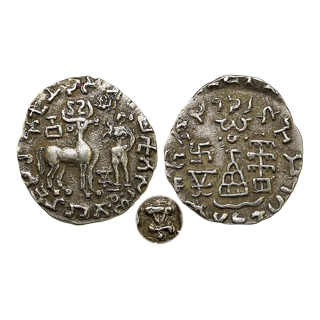 Ancient Tribal Republic Kunindas Amoghabhuti Silver Dramma