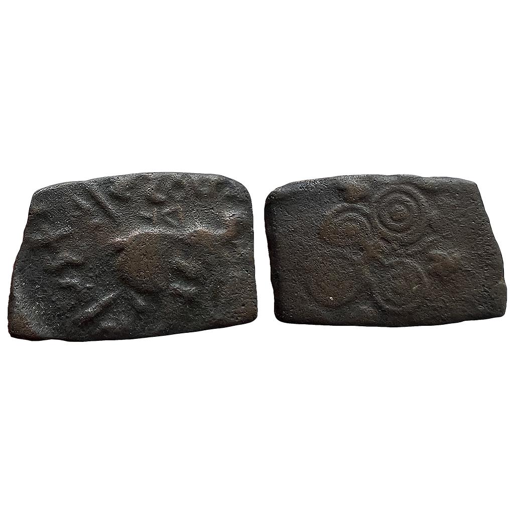 Ancient Vidarbha region Satavahanas Siri Sadakarani o/s on Siri Sadavahana Copper Heavy Unit