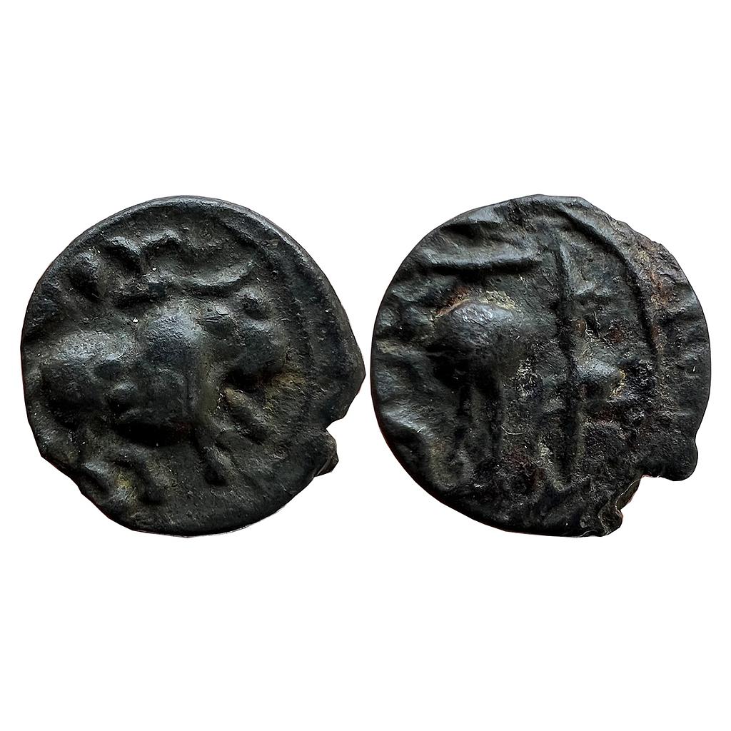 Ancient Vishnukundin series Ranavigra type Deccan Copper Fractional Unit