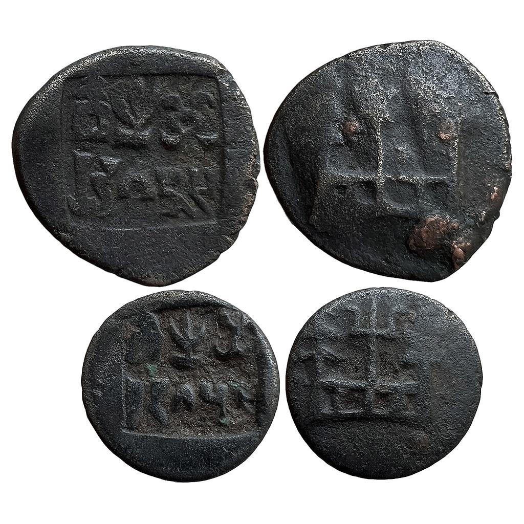 Ancient Panchala Rudragupta set of two coins Copper Unit
