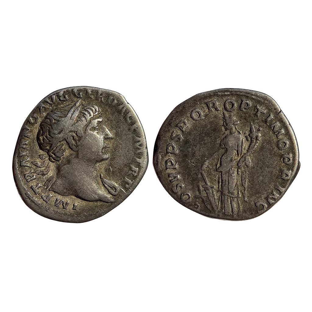Ancient World Roman Empire Trajan Silver Denarius