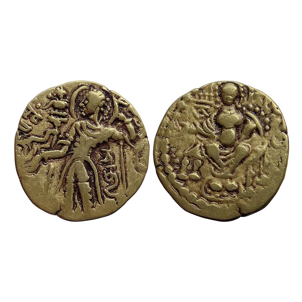 Ancient Guptas Chandragupta I Archer type Gold Dinara