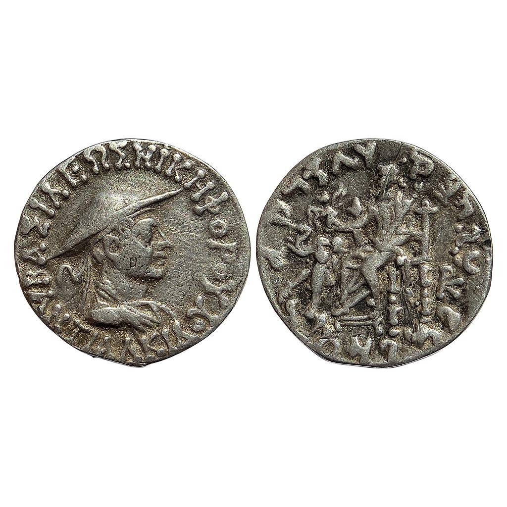 Ancient Indo-Greek Antialcidas Silver Drachma
