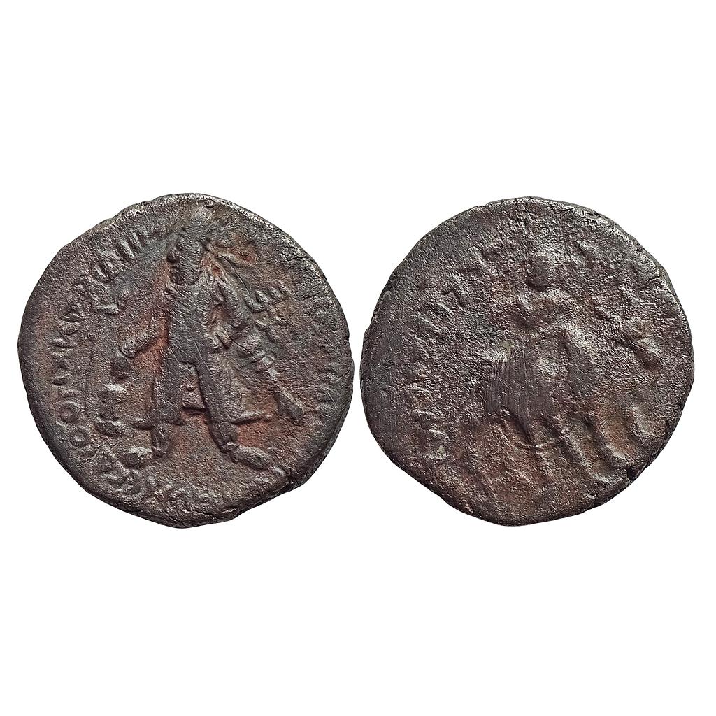 Ancient Kushans Vima Kadphises Copper Tetradrachm