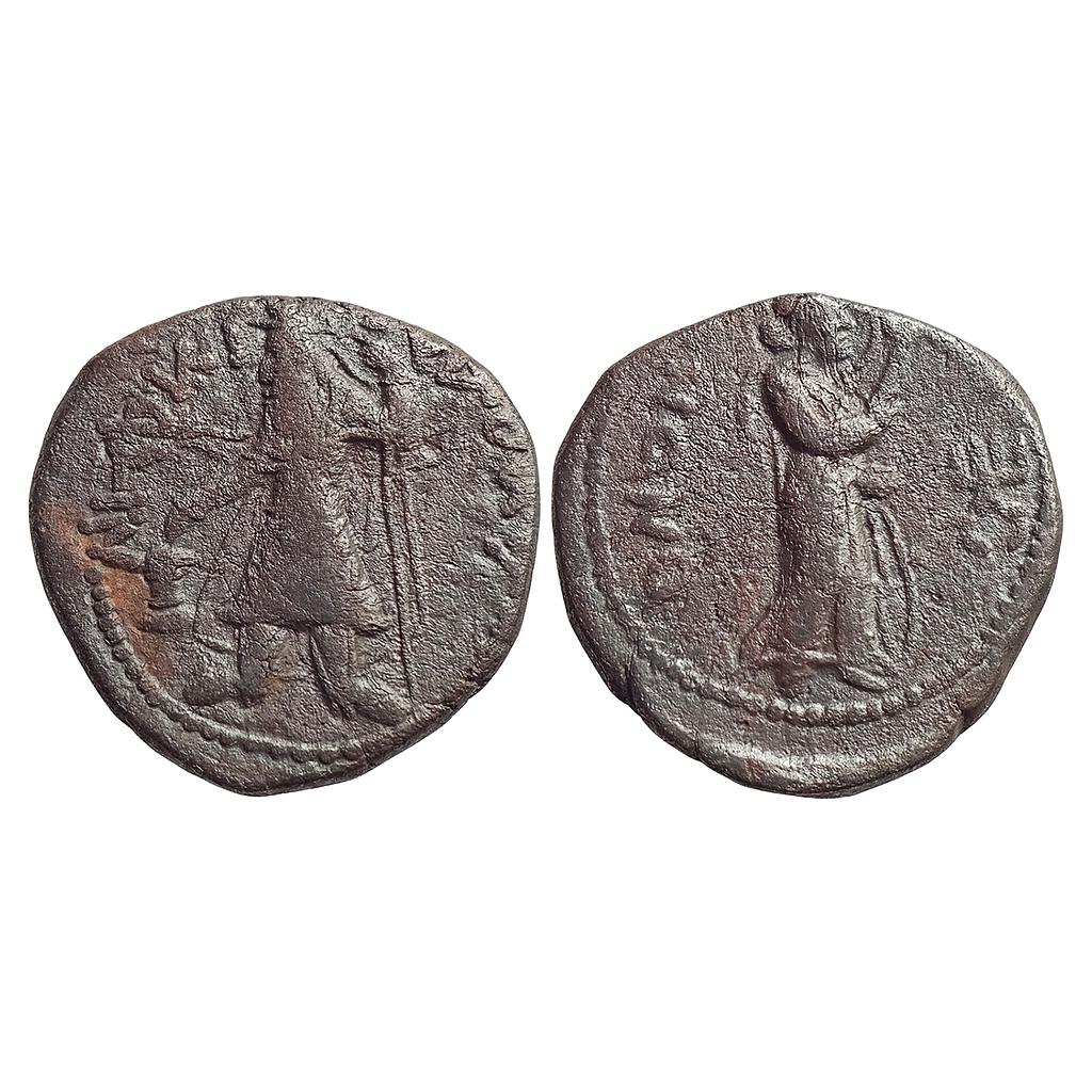 Ancient Kushanas Kanishka I Copper Tetradrachm