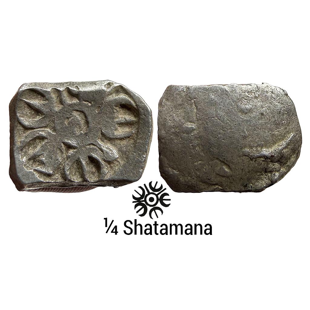 Ancient Archaic Punch Marked Coinage Attributed to Gandhara Janapada Local Swat Valley type Silver 2 Shana or 1/4 Shatamana