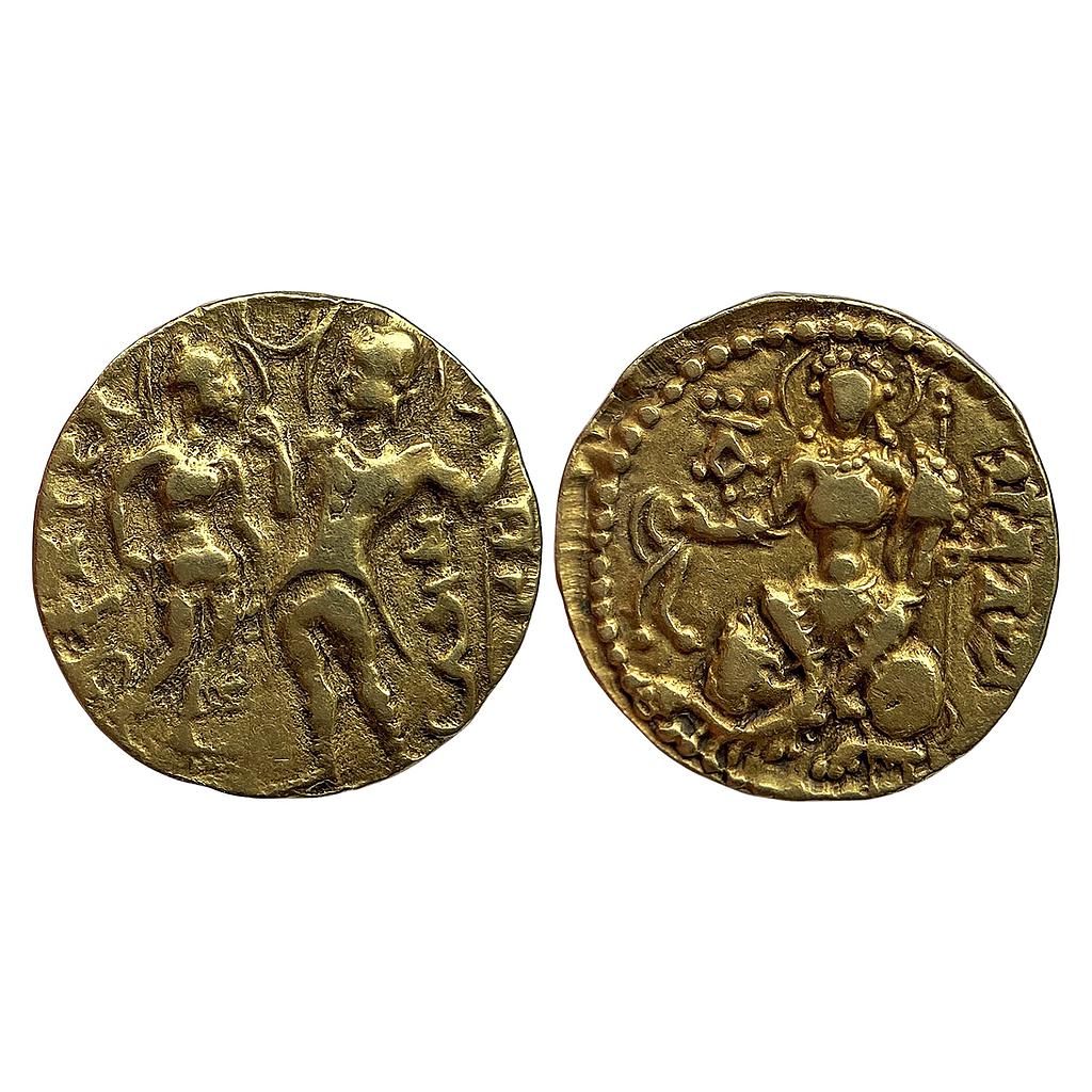 Ancient Guptas Chandragupta I King and Queen type Gold Dinara