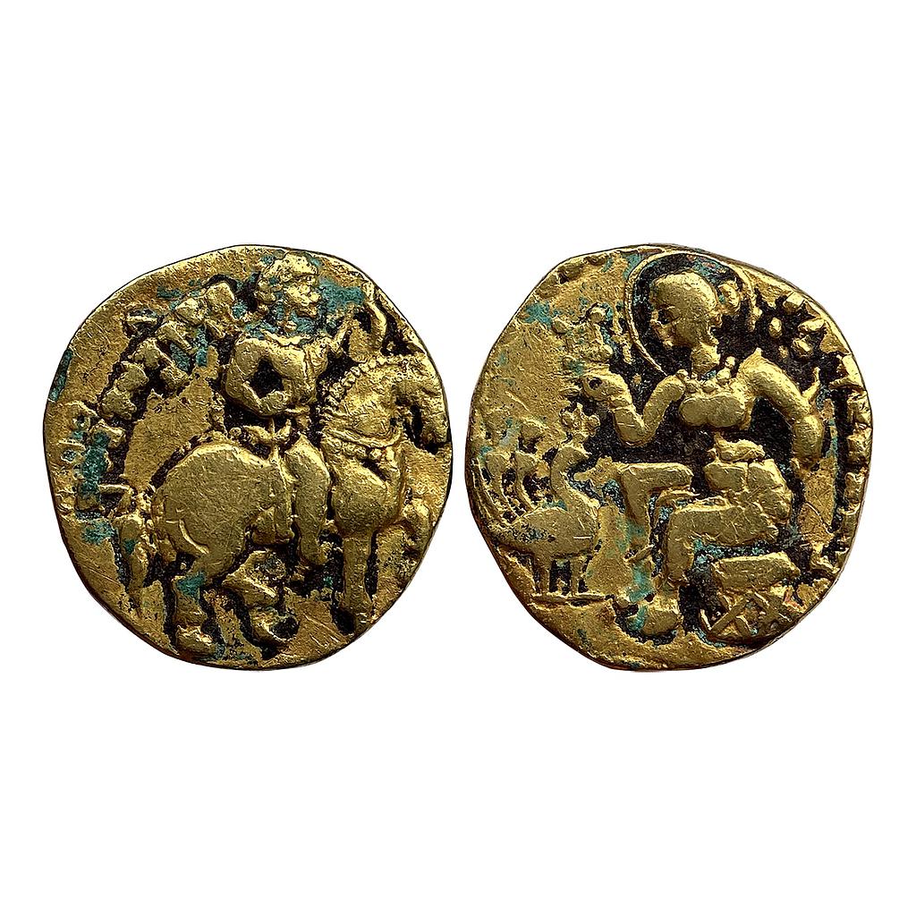 Ancient Guptas Kumaragupta I Horseman type Gold Dinara