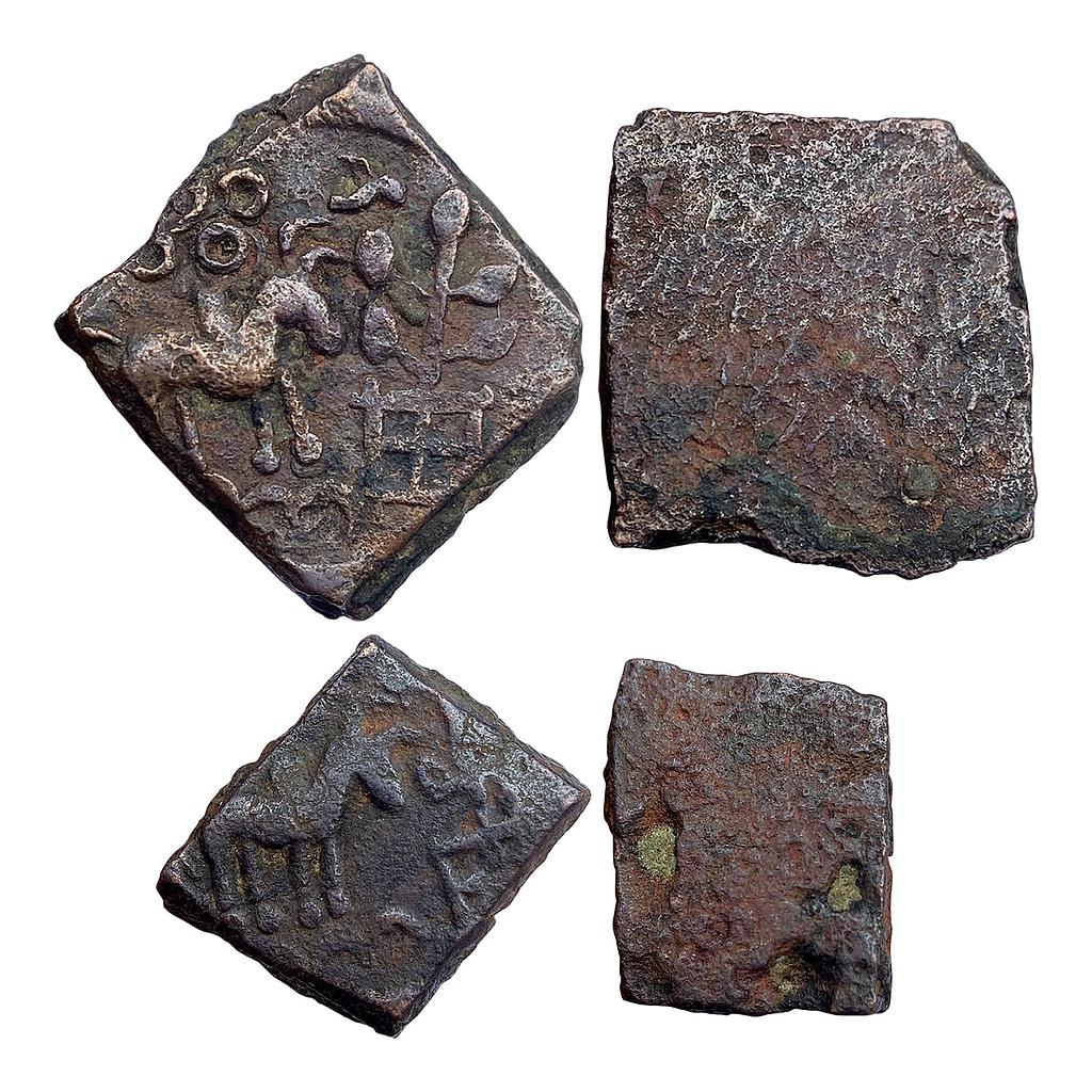 Ancient Pre Satavahana Malwa Set of 2 Coins Copper Unit