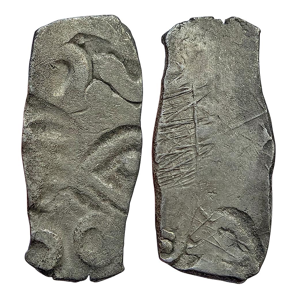 Ancient Punch Marked Coinage Kosala Mahajanapada Middle Ganga valley Silver 1/2 Vimshatika