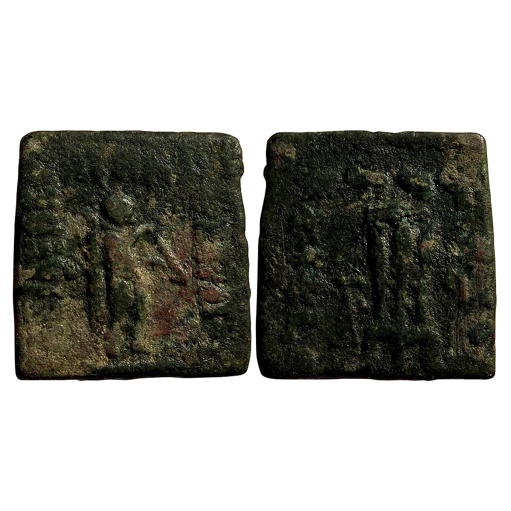 Ancient Indo-Greeks Hippostratos Bronze Hemi Obol