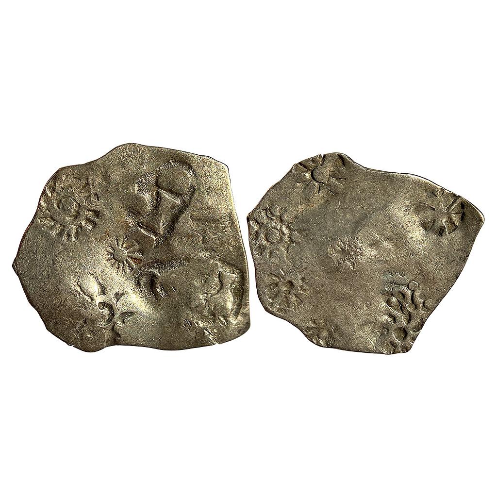 Ancient Punch Marked Coinage Magadha Mahajanapada Lower Middle Ganga valley Series 1 Silver Karshapana