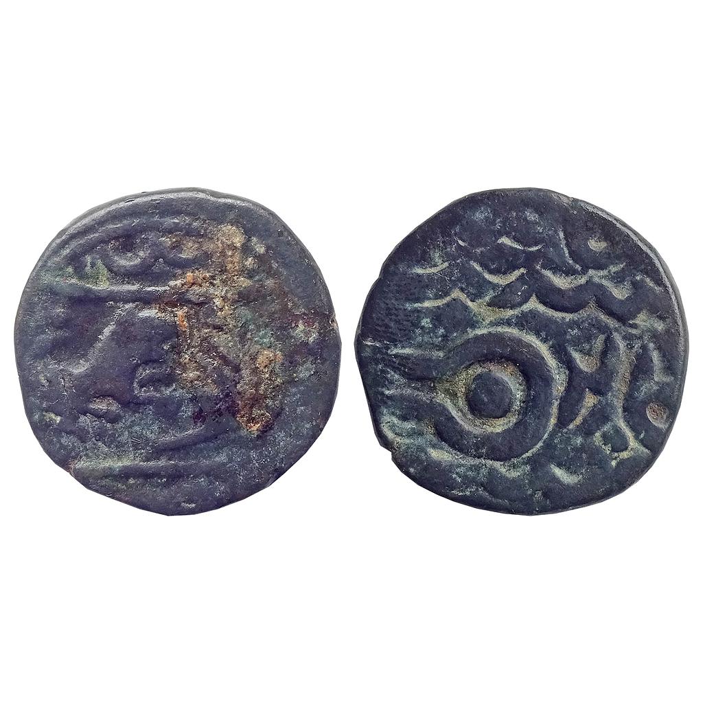 Indore State Vagh Rajas of Mehidpur INO Shah Alam II Copper 1/2 Anna