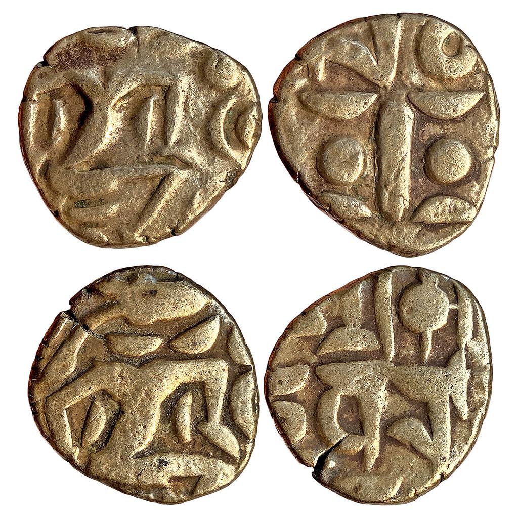 Hindu Medieval Gurjara Prathiharas Bhoja I Set of 2 Coins Silver Dramma