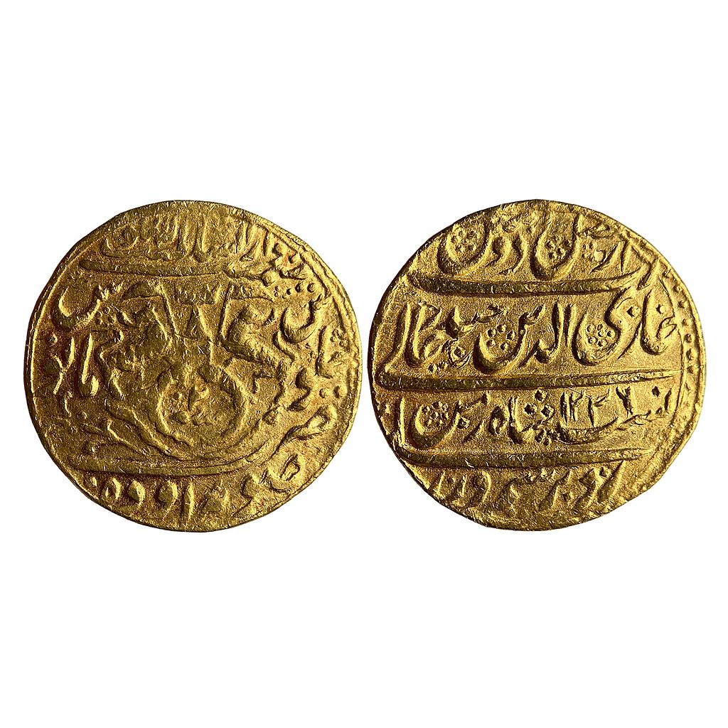 IPS Awadh State Ghazi-ud-din Haidar Dar us- Sultanat Lakhnau Subah Awadh Mint Gold Ashrafi
