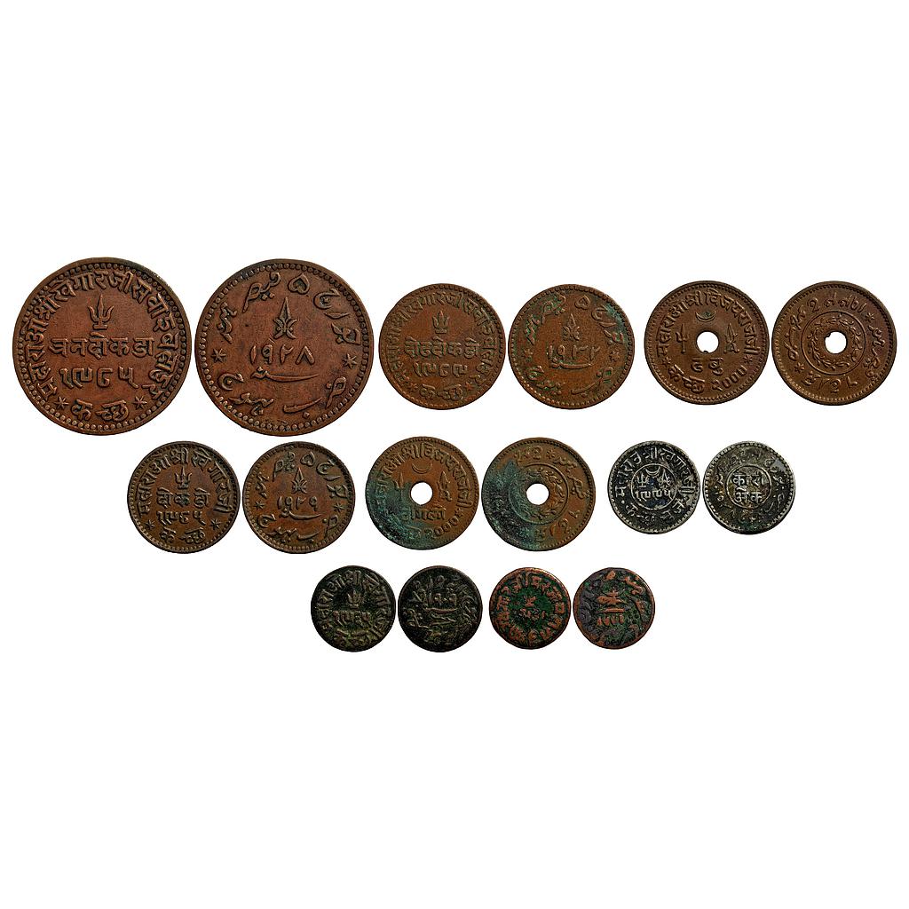 IPS Kutch State Khengarji III Set of 8 Coins including 1 silver Kori