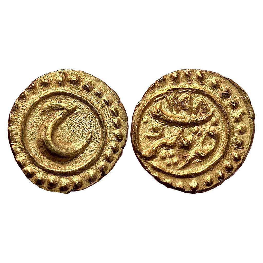 IK  Mysore Tipu Sultan Nagar Mint Gold Fanam