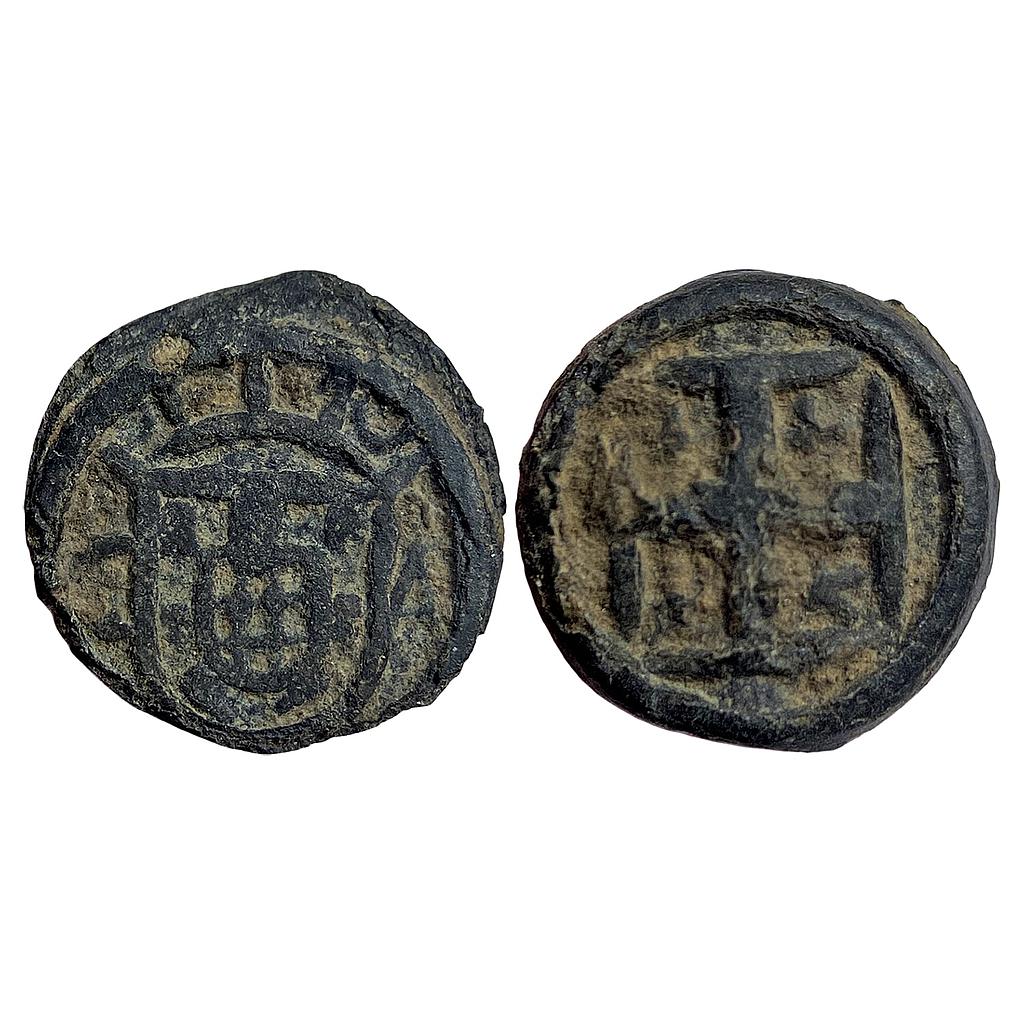 Indo Portuguese Joao as Prince Regent Tin/ Lead 3 Bazarucos