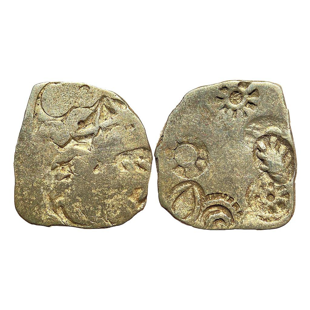 Ancient Archaic Punch Marked Coinage Kosala Mahajanapada from middle Ganga valley Silver 1/2 Vimshatika