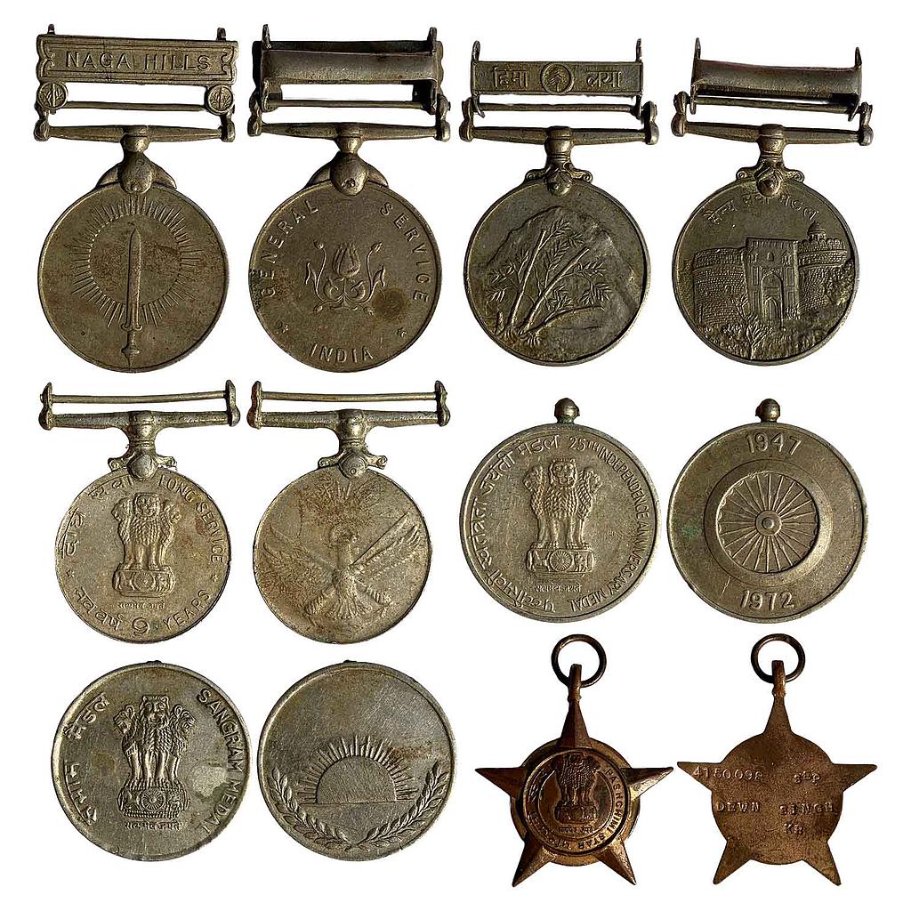 India Group of 6 Medals