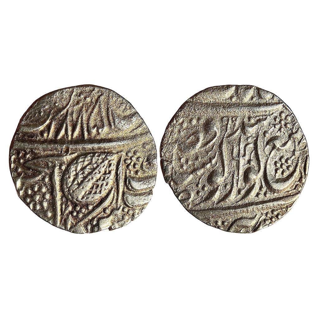 IK Sikh Empire Sher Singh VS 1885 Nanakshahi Couplet Amritsar Mint Silver Rupee