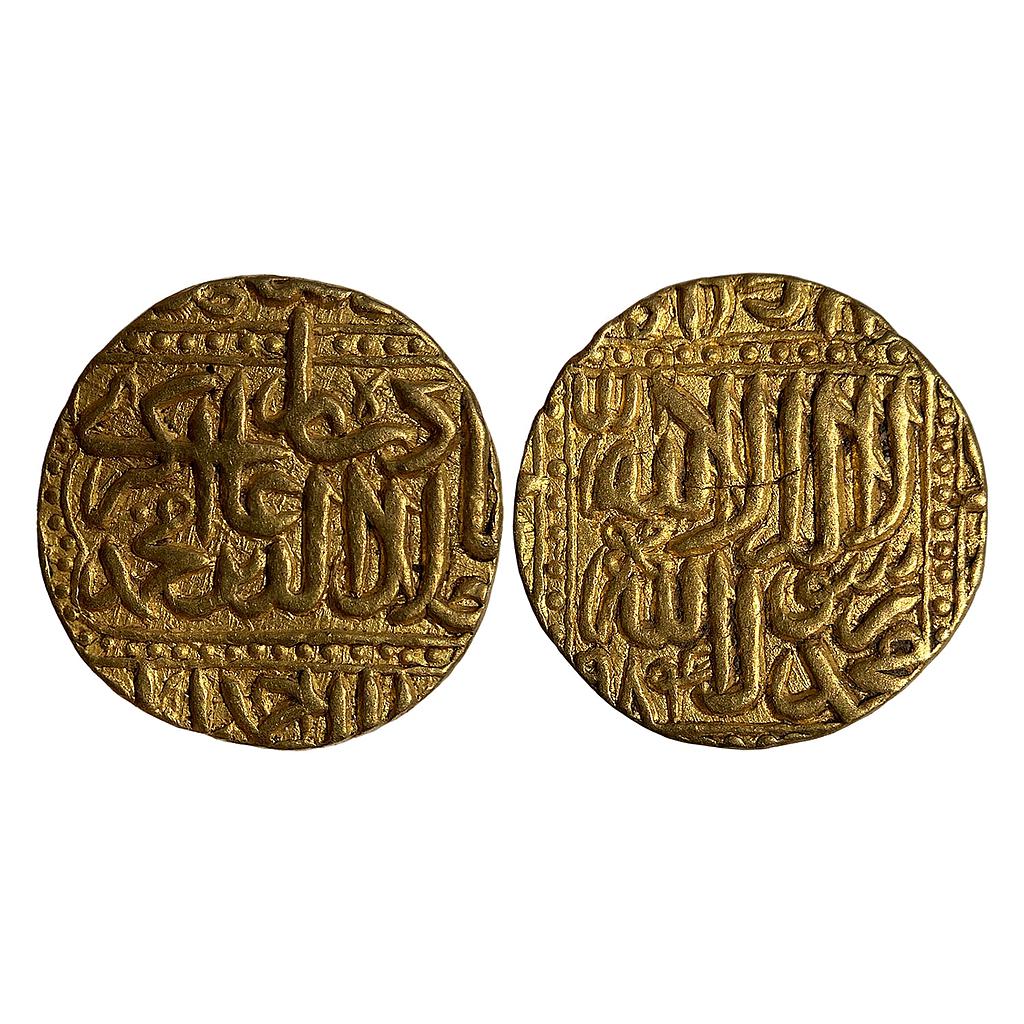 Mughal Akbar Ahmadabad Mint Gold Mohur