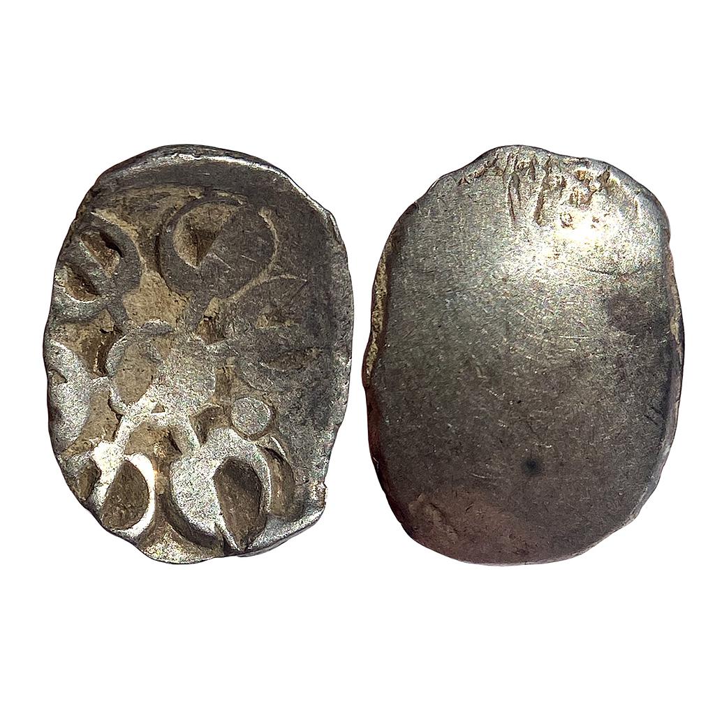 Ancient Punch Marked Coinage Gandhara Janapada Silver Shana or 1/8 Shatamana