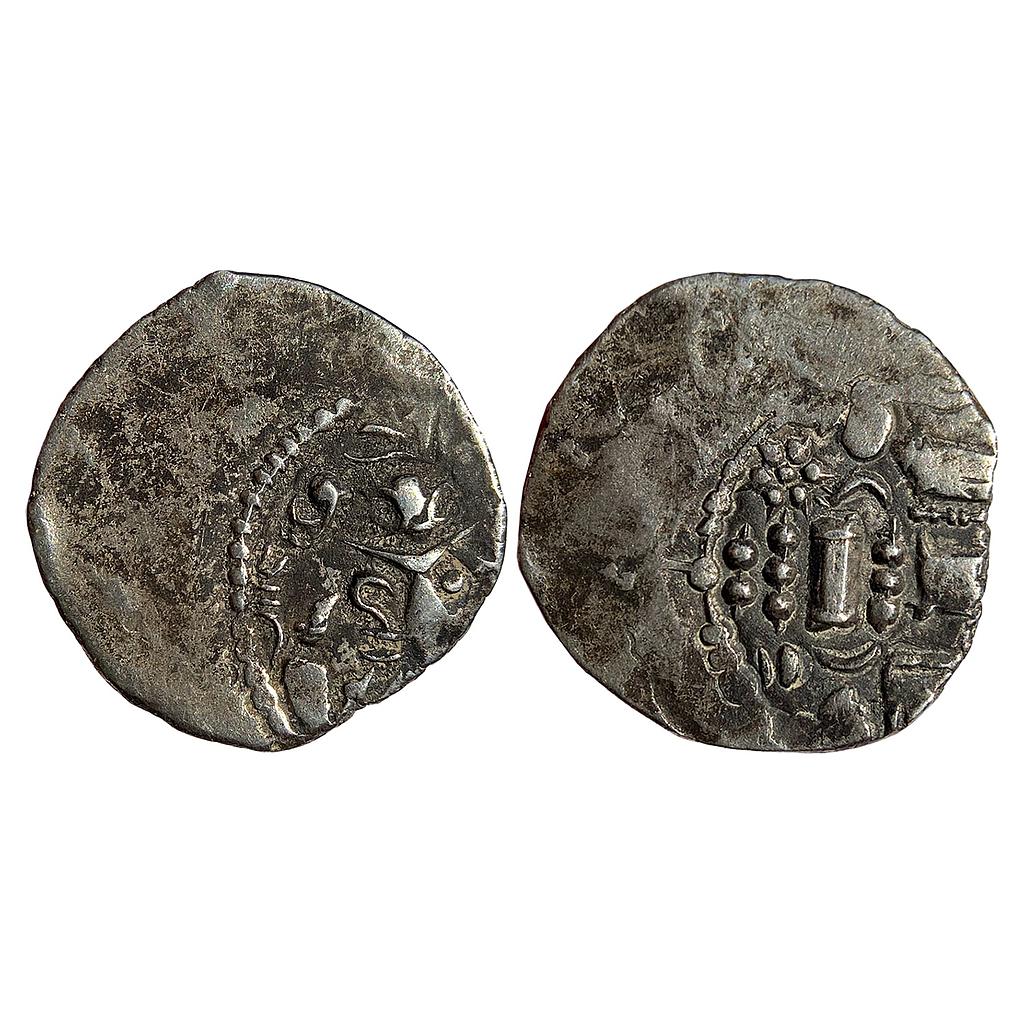 Hindu Medieval Indo Sassanian type Anonymous issue from NW India Billon Unit