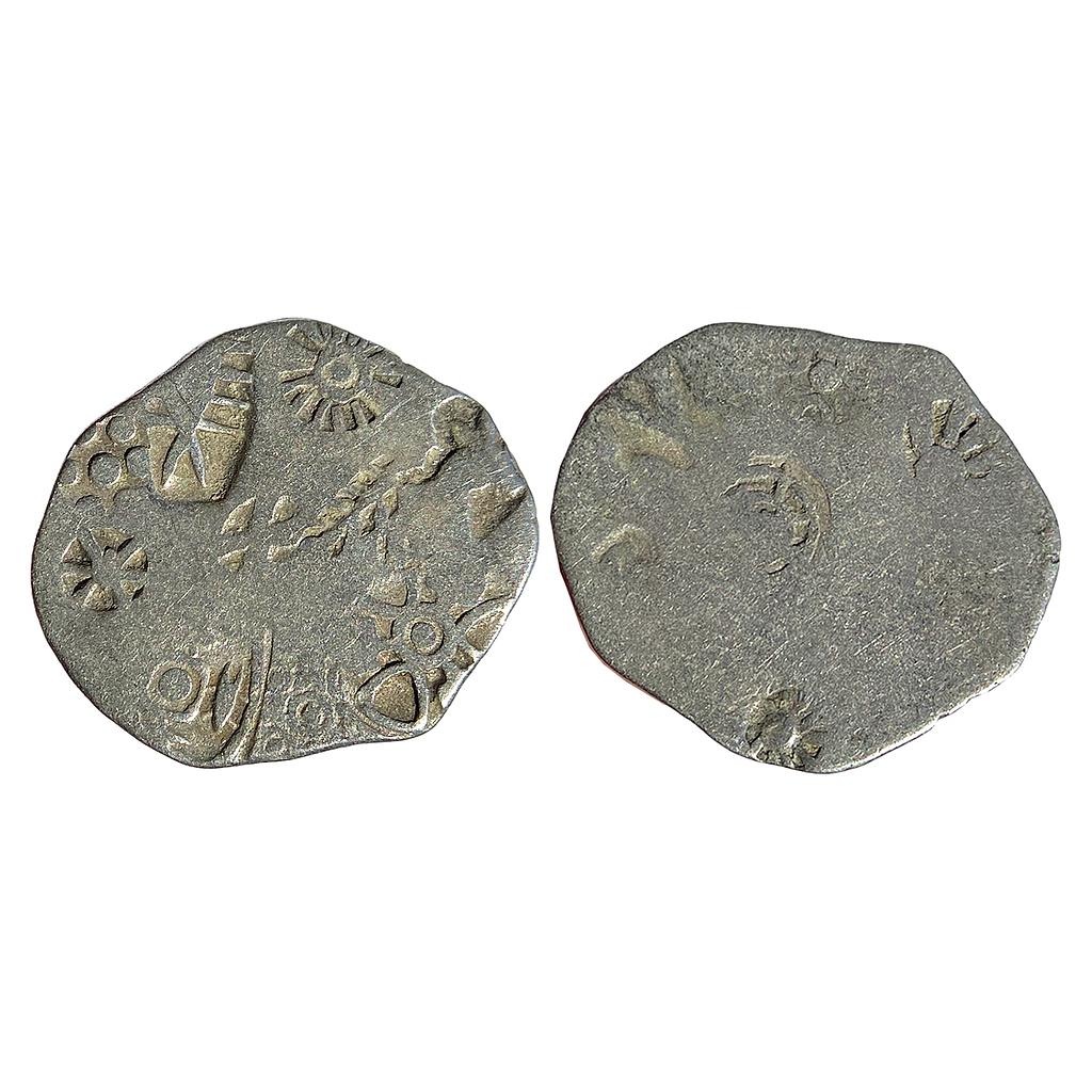 Ancient Punch Marked Coinage Mauryan Magadha Imperial Series III 323 Type Silver Karshapana