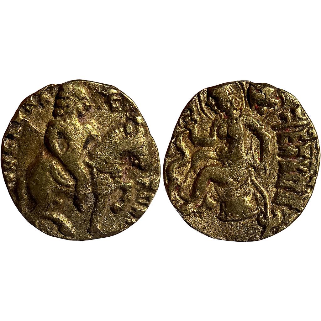 Ancient Gupta Empire Chandragupta II Horseman Type Gold Dinara
