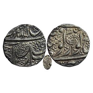 IK Sikh Empire Duleep Singh VS 1885 Amritsar Mint Nanakshahi Couplet Silver Rupee