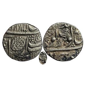IK Sikh Empire Duleep Singh VS 1885 Amritsar Mint Nanakshahi Couplet Silver Rupee