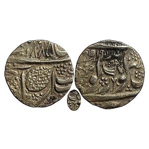 IK Sikh Empire Duleep Singh VS 1885 Amritsar Mint Nanakshahi Couplet Silver Rupee