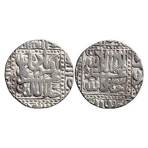 Mughal Akbar Ahmadabad Mint Silver Rupee