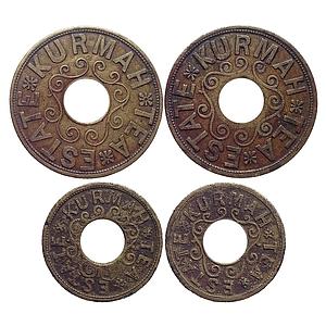 Kurmah Tea Estate Brass Tea Tokens Set of 2 Tokens