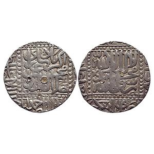 Mughal Akbar Ahmadabad Mint Silver Rupee