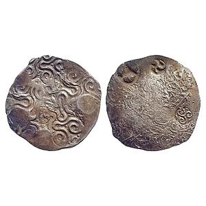 Ancient, Archaic Series PMC, Dakshina Panchala Mahajanapada, Silver Vimshatika, Sambhal di