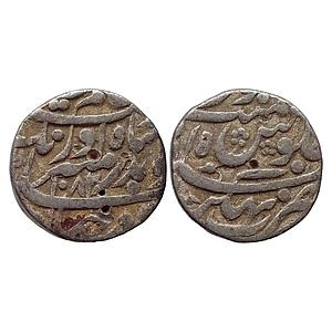 Mughal Aurangzeb Bhakkar Mint Silver Rupee