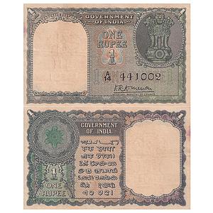 India Reserve Bank Of India1949 AD signed by K.R.K. Menon 1 Rupees Note
