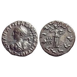 Ancient, Indo-Greeks "Menander I" Bilingual series, Silver Drachm